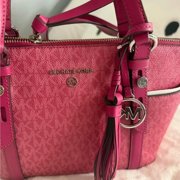 Michael Kors Fuchsia Satchel Bag - Picture 2 of 4